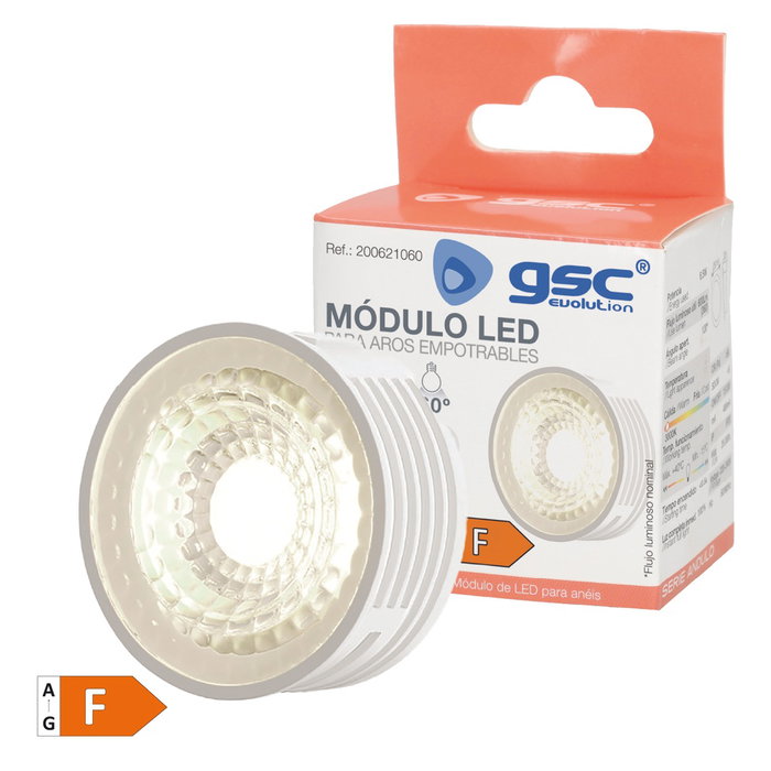 GSC Evolution Módulo LED plano Serie Lúbia, 6,5W, 3000K, 60°