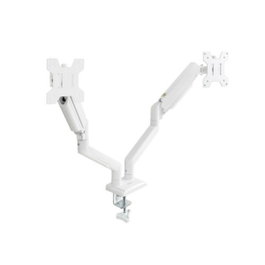 Tooq DB1434TNR-W Support de bureau double bras pour 2 moniteurs 13-34 pouces, Blanc