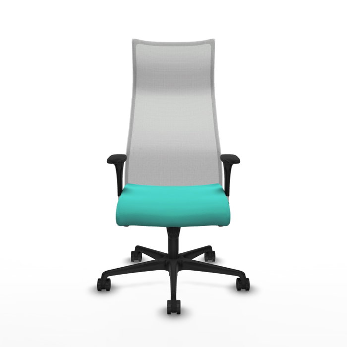 Piqueras y Crespo Chaise de Bureau Albacete Turquoise et Blanc