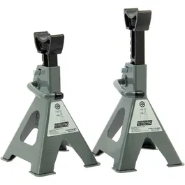 Precision Steel - Chandelles à crémaillère de 3 tonnes (3000 kg), Hauteur de levage 285-420 mm, Autobloquantes avec goupilles de sécurité, Paire