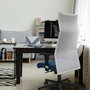 Piqueras Y Crespo Sillón Albacete - Gris clair et Blanc - Mécanisme Sincro, Brazos 1D, Malla et Similpiel