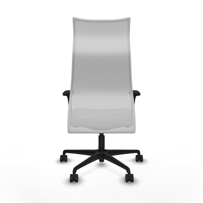 Piqueras Y Crespo Sillón Albacete - Gris clair et Blanc - Mécanisme Sincro, Brazos 1D, Malla et Similpiel