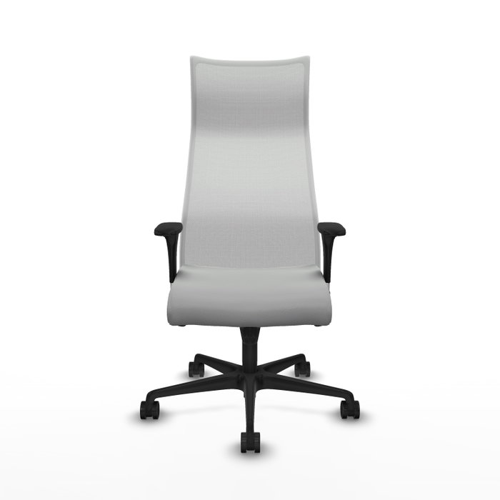 Piqueras Y Crespo Sillón Albacete - Gris clair et Blanc - Mécanisme Sincro, Brazos 1D, Malla et Similpiel