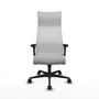 Piqueras Y Crespo Sillón Albacete - Gris clair et Blanc - Mécanisme Sincro, Brazos 1D, Malla et Similpiel