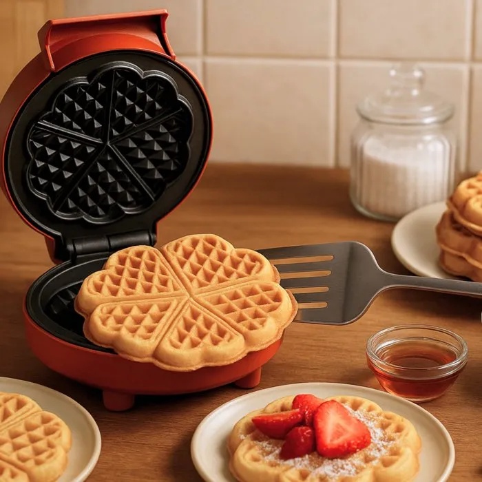 Livoo Gaufrier Coeur DOP255R 1000W