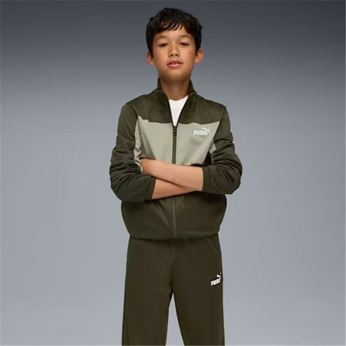 Survêtement Enfant Puma Poly Colorblock Olive 7,5