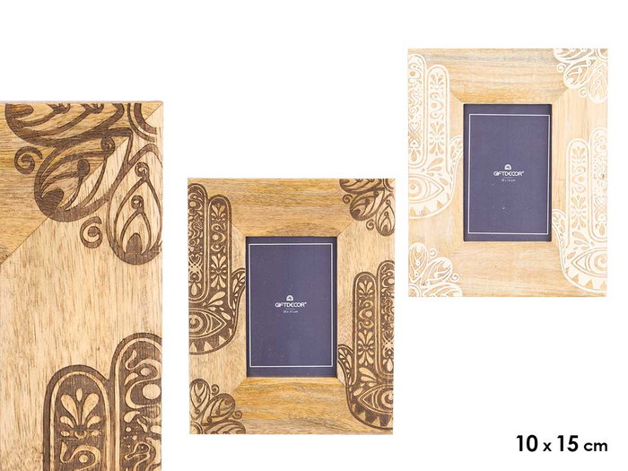 GIFTDECOR Lot de 6 cadres photo Hamsa 10 x 15 cm, Blanc-Naturel GIFTDECOR Lot de 6 cadres photo Hamsa 10 x 15 cm, Blanc-Naturel
