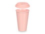 Vessia Verre avec couvercle en silicone rose 360 ml 11x15,8x10 cm (Set de 12)