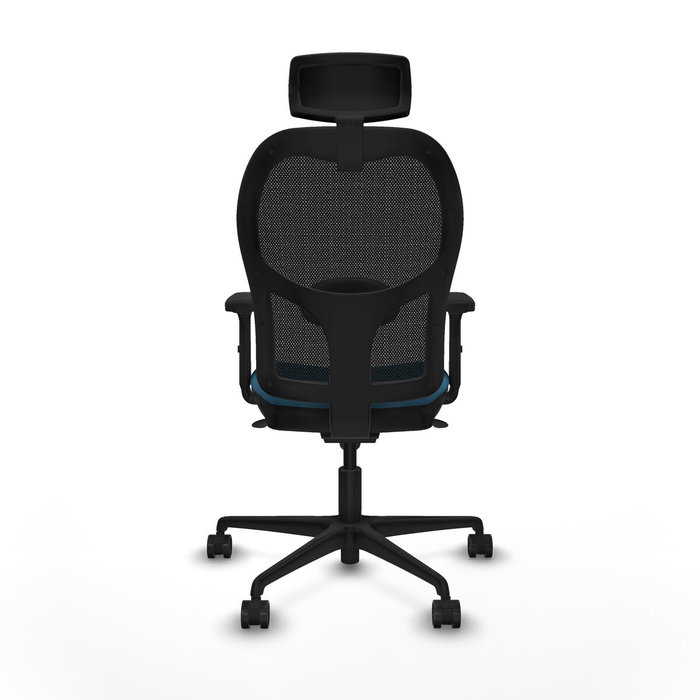 Piqueras y Crespo Chaise de Bureau avec Appui-tête Jorquera 2D036N2 Noir Vert pétrole