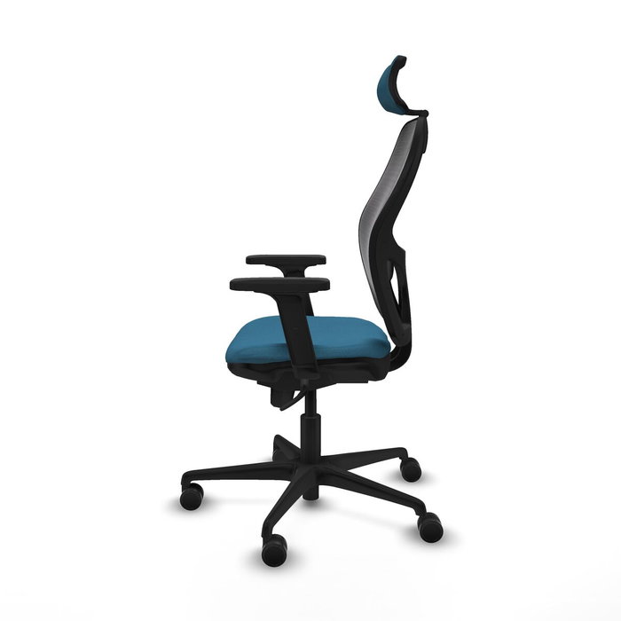 Piqueras y Crespo Chaise de Bureau avec Appui-tête Jorquera 2D036N2 Noir Vert pétrole