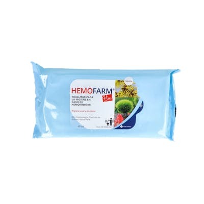 HEMOFARM Plus 40 lingettes humides pour l'hygiène anale HEMOFARM Plus 40 lingettes humides pour l'hygiène anale
