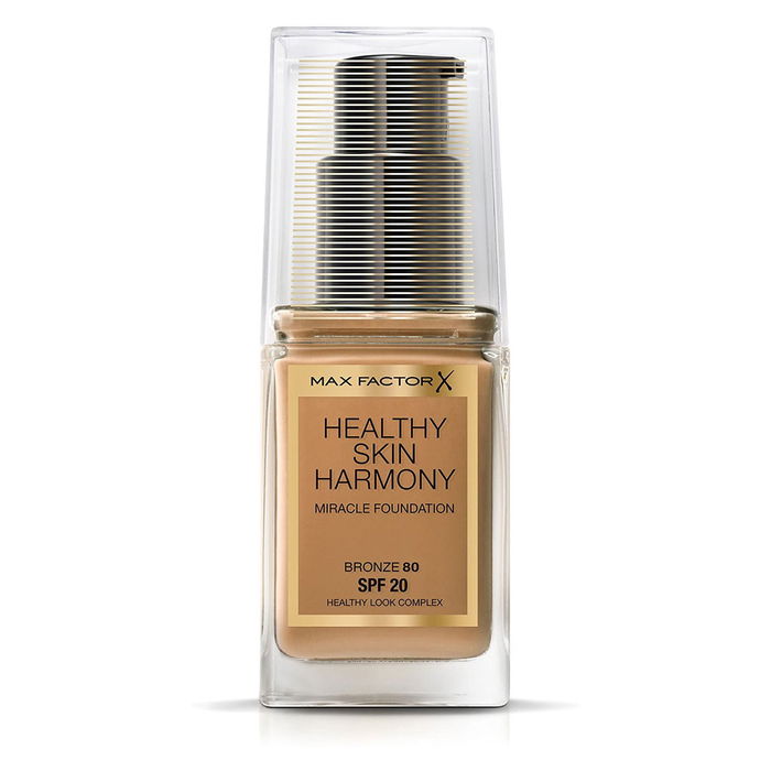 Max Factor Healthy Skin Harmony Fond de teint liquide teinte 80 Bronze SPF 20 protection solaire 30 ml Max Factor Healthy Skin Harmony Fond de teint liquide teinte 80 Bronze SPF 20 protection solaire 30 ml