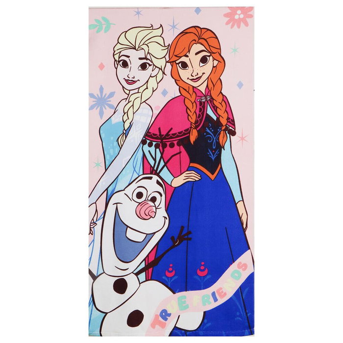 Disney Set Serviette de Bain + Sac + Bonnet Frozen – Serviette 70x140 cm en Polyester