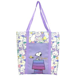 CYP BRANDS Sac shopping Snoopy 35x40 cm avec anses réglables, pliable, résistant pour courses