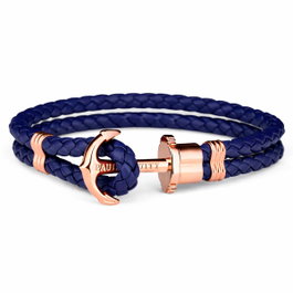Paul Hewitt Bracelet en Cuir Bleu