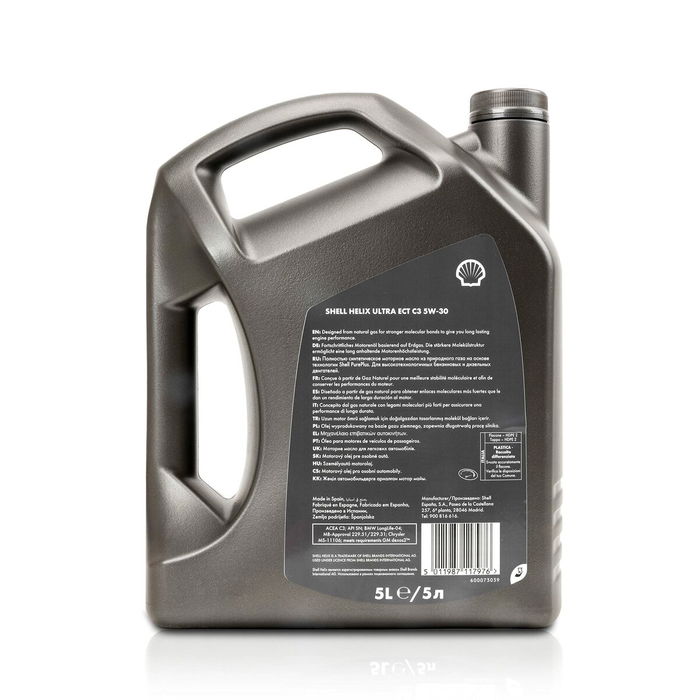 Shell Helix Ultra ECT C3 5W30 5L Huile Moteur 100% Synthétique