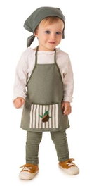 Creaciones Llopis Costume de Castañera Vert Olive Grande 12 mois