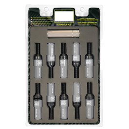 OMP Jeu de 20 boulons de roue M14x1.25 28mm avec protecteur gris