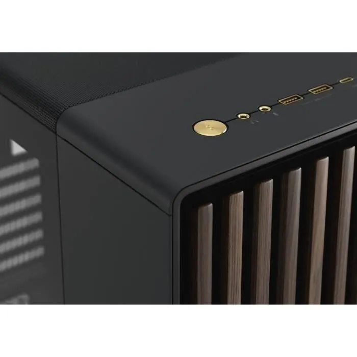 Fractal Design North XL Charbon Noir TG Dark - Boîtier PC E-ATX - Design Bois et Alliage - Ventilation Optimisée - 3 Ventilateurs 140mm - FD-C-NOR1X-02