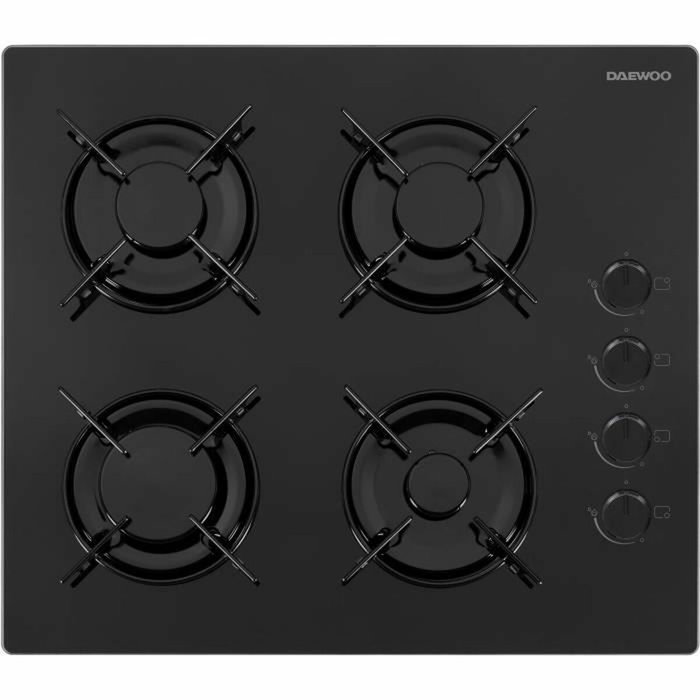 Daewoo BH6GKR40BNL Plaque de cuisson à gaz 4 foyers Noir Daewoo BH6GKR40BNL Plaque de cuisson à gaz 4 foyers Noir