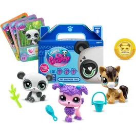 Bandai Littlest Pet Shop - Coffret de 3 animaux à collectionner surprise - Tête qui bouge - Génération 7 - BF00568