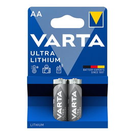 Varta Pile Lithium Ultra AA LR06 FR14505 1,5 V Non Rechargeable Blister 2 Unités Ø14,5 x 50,5 mm