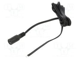 POS Câble d'alimentation DC plat 1,5m, 2x0,5mm², socle 5,5/2,1 droit