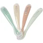 Beaba Lot de 4 cuillères en silicone Natural set 1er âge