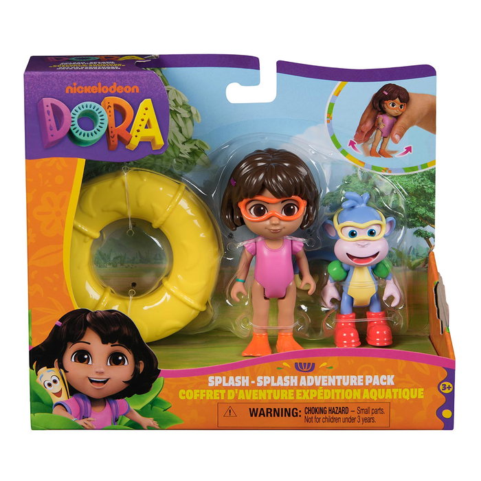 Spin Master - Pack Figurines Dora l'Exploratrice et Botas avec Accessoires de Plongée et Articulations - Figurines Articulées - 6073670