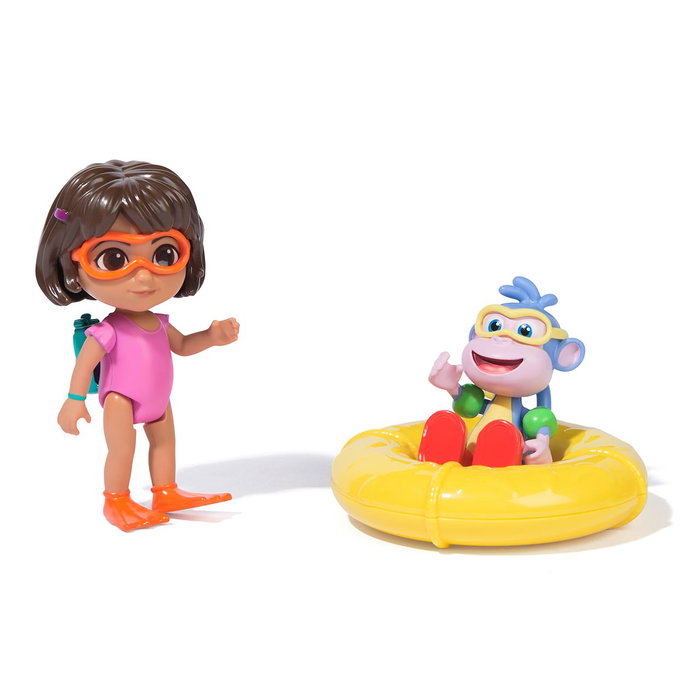 Spin Master - Pack Figurines Dora l'Exploratrice et Botas avec Accessoires de Plongée et Articulations - Figurines Articulées - 6073670