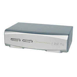 Lindy Switch KVM DisplayPort 1.2 - Commutateur 2 ports pour PC avec partage USB 2.0, audio et clavier/souris - Résolution 4K 60Hz