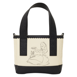 LOUNGEFLY Sac à main Alicia au Pays des Merveilles Disney, 22,8x20,3x8,8 cm, polaire