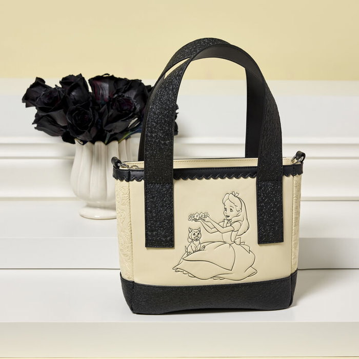 LOUNGEFLY Sac à main Alicia au Pays des Merveilles Disney, 22,8x20,3x8,8 cm, polaire LOUNGEFLY Sac à main Alicia au Pays des Merveilles Disney, 22,8x20,3x8,8 cm, polaire