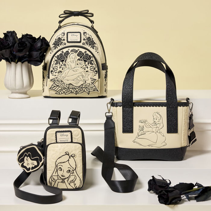 LOUNGEFLY Sac à main Alicia au Pays des Merveilles Disney, 22,8x20,3x8,8 cm, polaire LOUNGEFLY Sac à main Alicia au Pays des Merveilles Disney, 22,8x20,3x8,8 cm, polaire