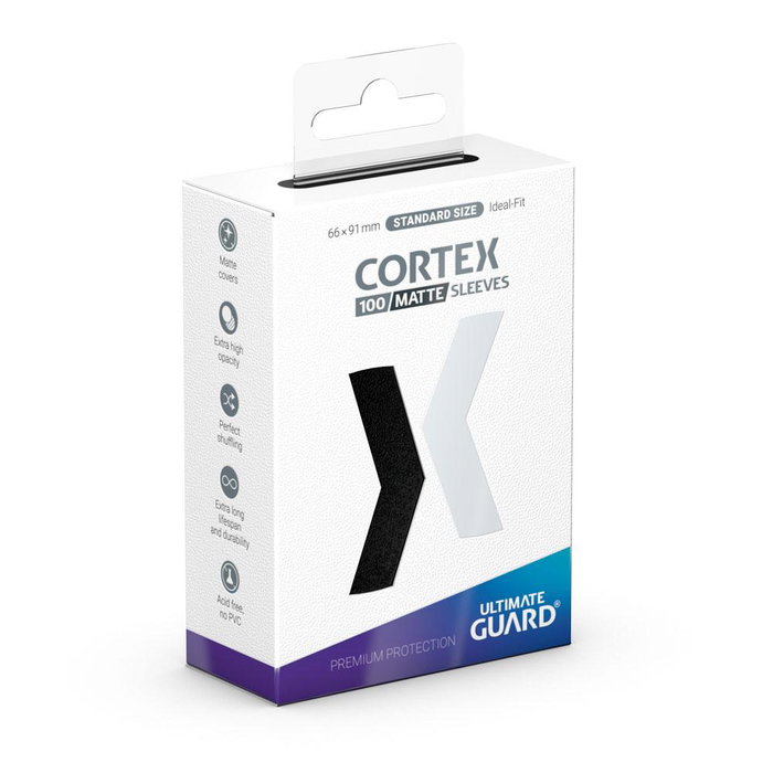 Ultimate Guard Cortex Sleeves Matte Standard Size (100) - Black Ultimate Guard Cortex Sleeves Matte Standard Size (100) - Black