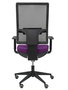 Chaise Horna Synchro 5 positions tissu Pourpre Maille Noir Base pyramidale noire Accoudoir 1D Sans appui-tête Roulettes pour moquette