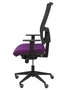 Chaise Horna Synchro 5 positions tissu Pourpre Maille Noir Base pyramidale noire Accoudoir 1D Sans appui-tête Roulettes pour moquette