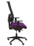 Chaise Horna Synchro 5 positions tissu Pourpre Maille Noir Base pyramidale noire Accoudoir 1D Sans appui-tête Roulettes pour moquette