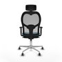Piqueras y Crespo Chaise de Bureau 1D086G2 Gris Vert pétrole