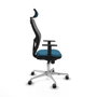 Piqueras y Crespo Chaise de Bureau 1D086G2 Gris Vert pétrole