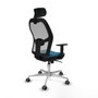Piqueras y Crespo Chaise de Bureau 1D086G2 Gris Vert pétrole