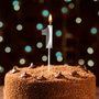 Party Time Bougie Anniversaire Chiffre 1 Argent