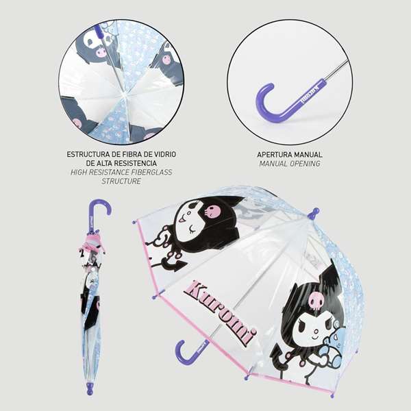 Cerdá Parapluie manuel Hello Kitty Kuromi T45C 45 cm Violet Cerdá Parapluie manuel Hello Kitty Kuromi T45C 45 cm Violet