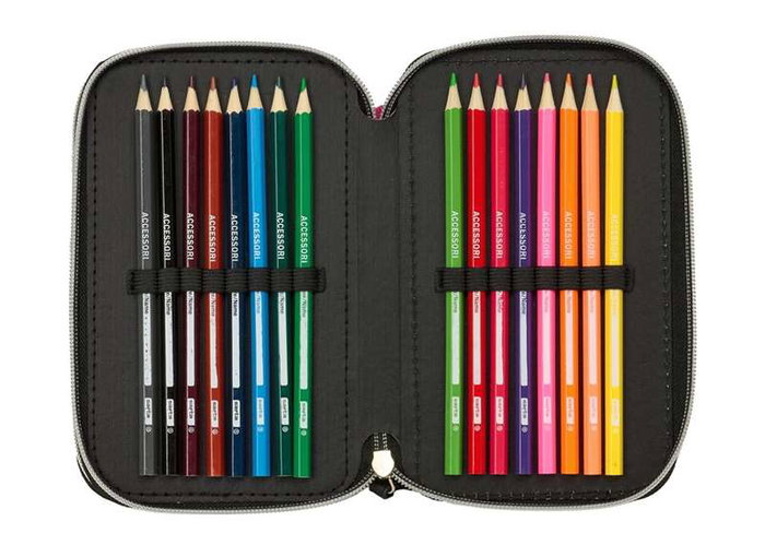 Safta Trousse Triple 37 pièces K-Pop Demon Hunters Energy 12,5x19,5x5,5 cm