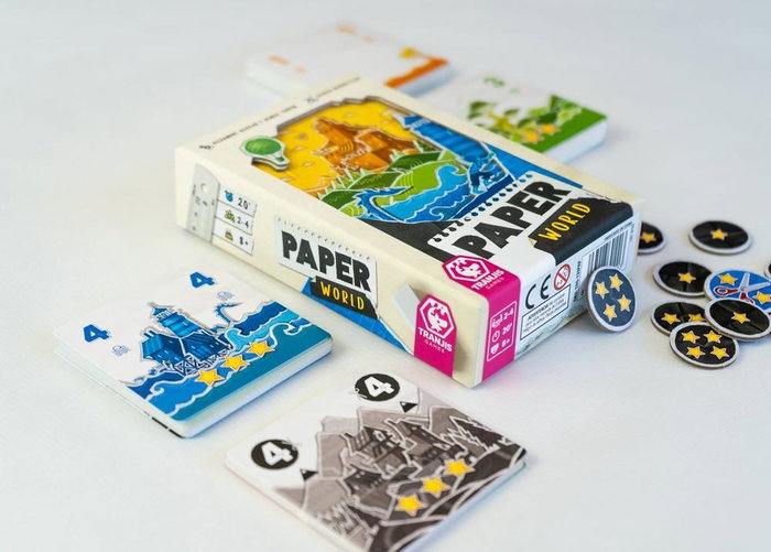 Tranjis Games Paper World - Jeu de société de création de paysages par couches - Stratégie, 92 cartes Tranjis Games Paper World - Jeu de société de création de paysages par couches - Stratégie, 92 cartes
