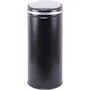 Kitchen Move Poubelle de Cuisine Automatique Sensorielle 42 L Inox avec Cerclage, Finition Noire - Capteur, Ø 31 x 74 cm