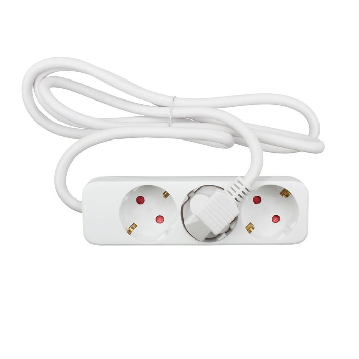 Rallonge 3 prises Schuko sans interrupteur TM Electron TMUAD503 Blanc 3680 W (1,5 m) Rallonge 3 prises Schuko sans interrupteur TM Electron TMUAD503 Blanc 3680 W (1,5 m)