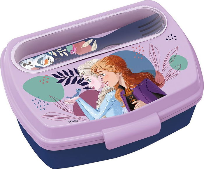 Disney Sandwichère Amusante Avec Couverts Frozen CZ11271, Plastique Alimentaire Recyclable, 17,2 x 13,6 x 6,26 cm, 3 Ans et Plus Disney Sandwichère Amusante Avec Couverts Frozen CZ11271, Plastique Alimentaire Recyclable, 17,2 x 13,6 x 6,26 cm, 3 Ans et Plus