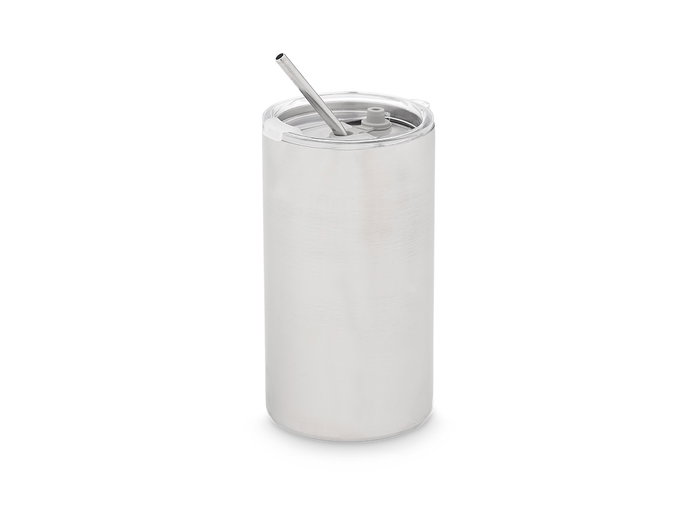 KINVARA Gobelet avec paille et couvercle en acier inoxydable 600ml (Lot de 12)