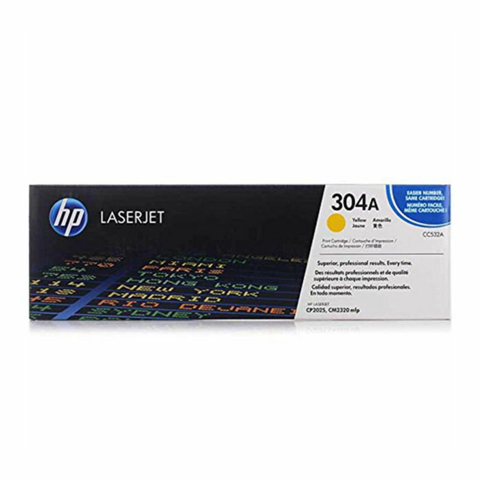 HP Toner 304A / CC532A Cartouche de Toner Jaune pour Imprimantes HP LaserJet HP Toner 304A / CC532A Cartouche de Toner Jaune pour Imprimantes HP LaserJet
